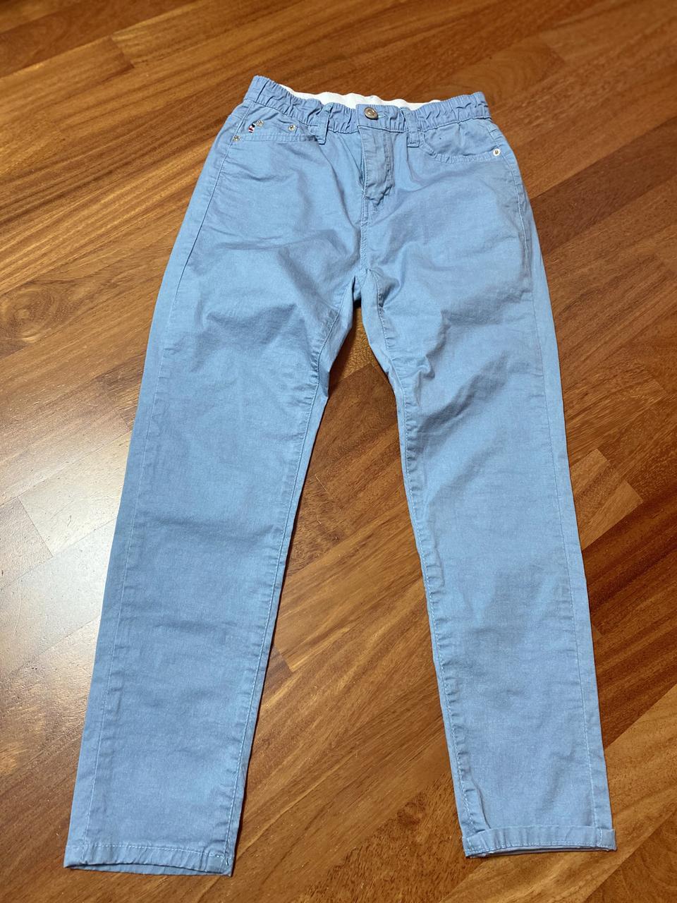 하늘색 허리밴드 스키니바지 26사이즈 입으면 편해요