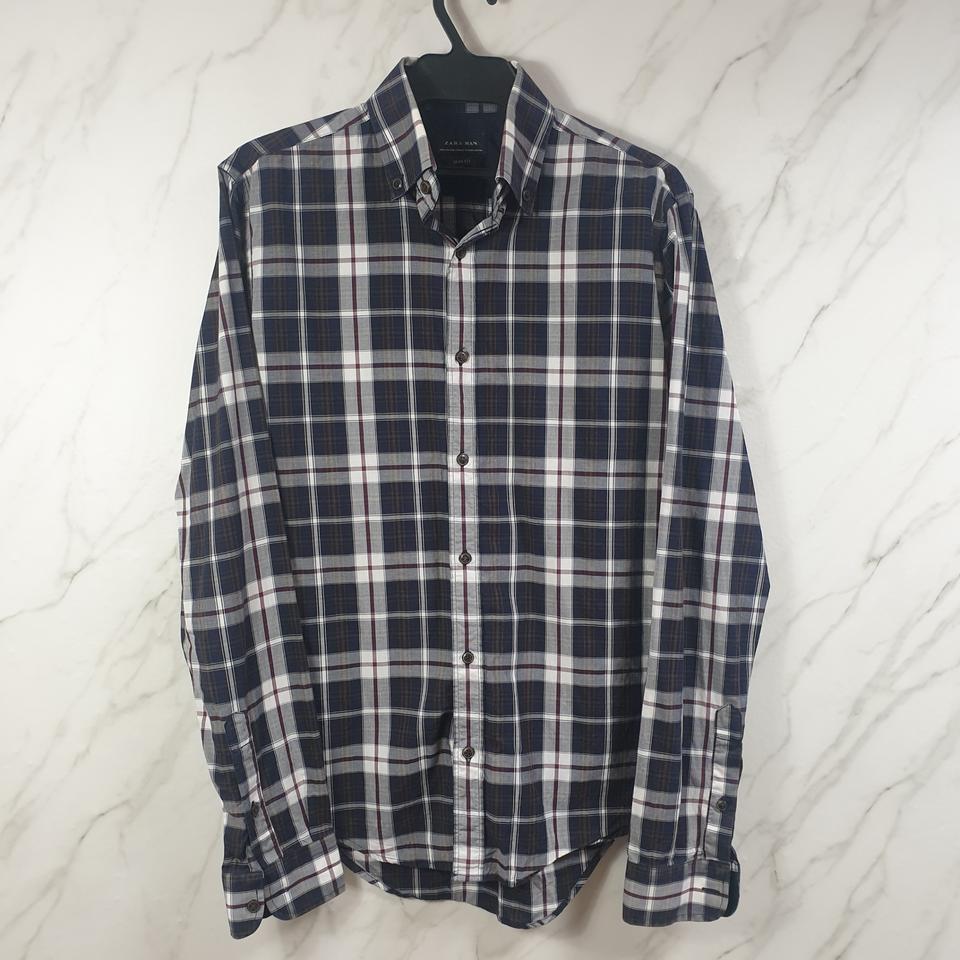 90 자라맨 체크남방 정품