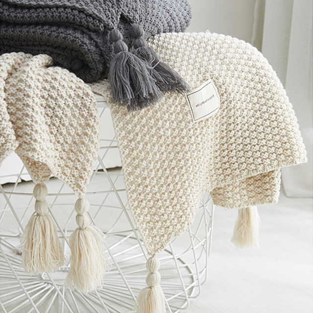 ★인기많은 북유럽 태슬 담요, 소파 담요 (새상품)