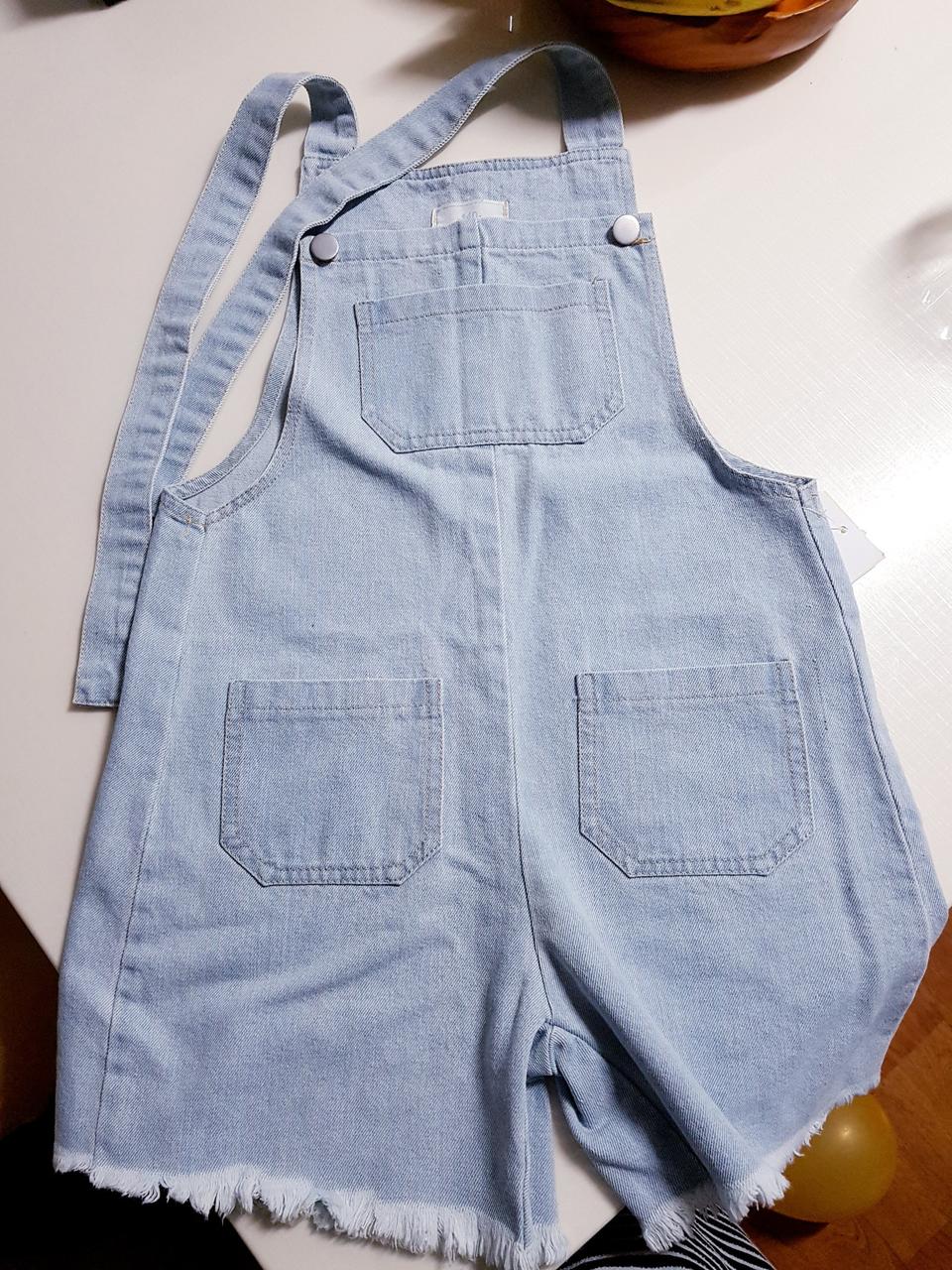 [미세스크래치] 주니어 140호 연청 멜빵바지