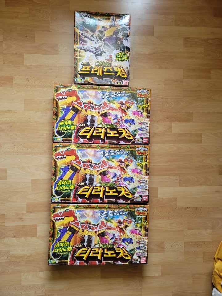 자녀, 어린이 선물용!!!반다이 티라노킹, 프레즈킹 새제품