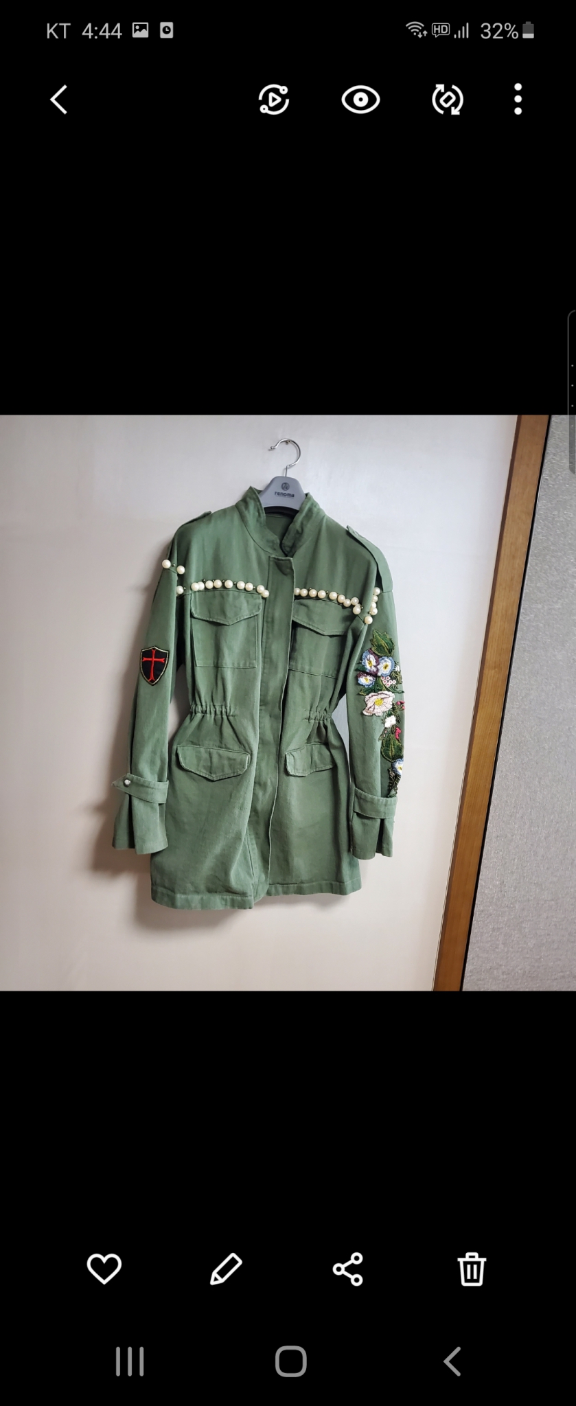 ♡진주플라워라인야상자켓