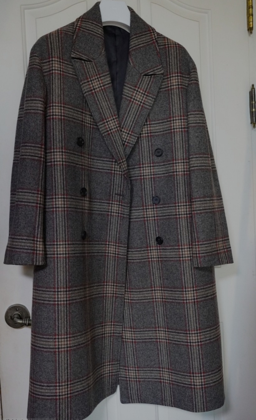 쿠어오버사이즈체크코트 M사이즈 판매합니다. 새상품급!