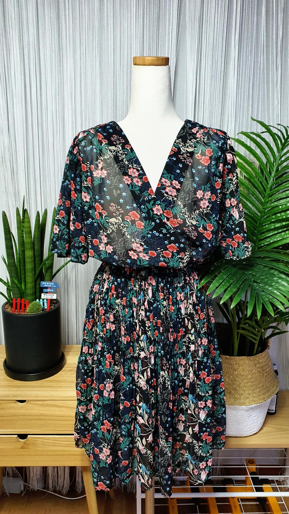 플라워 주름 원피스 77