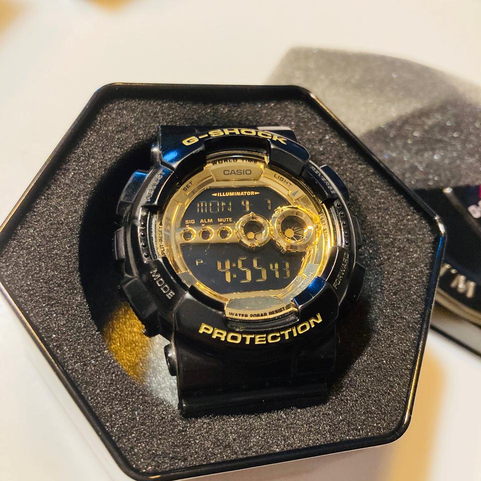 지샥시계 빅페이스 흑금