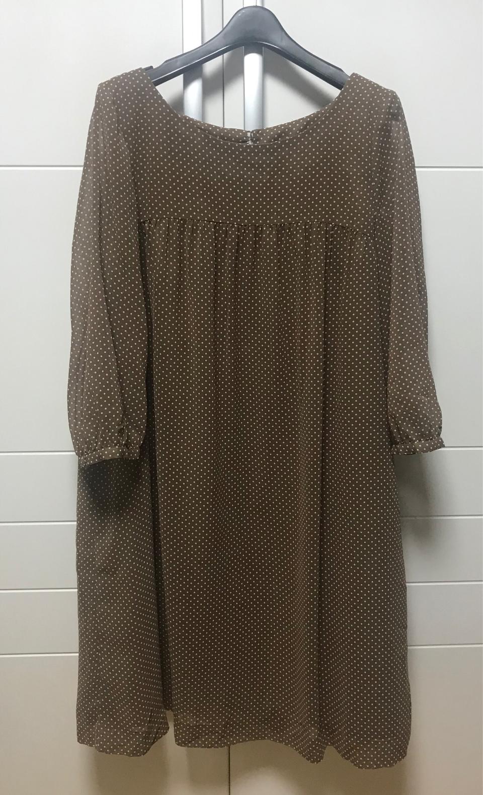 티아라 쉬폰 칠부 소매 원피스