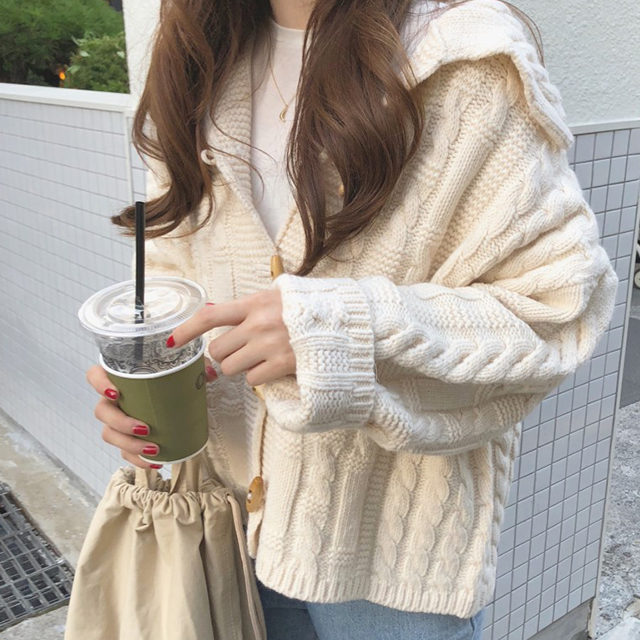 ♥꽈베기 니트가디건 (새상품)