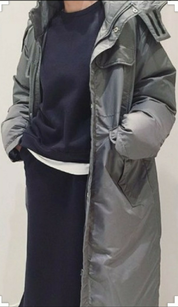 남성 오리털 롱 패딩