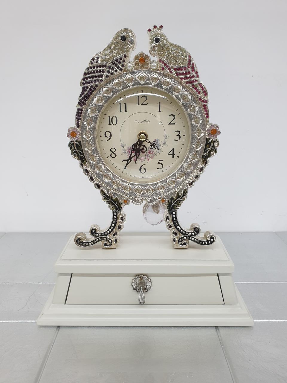 잉꼬 보석 탁상용 시계