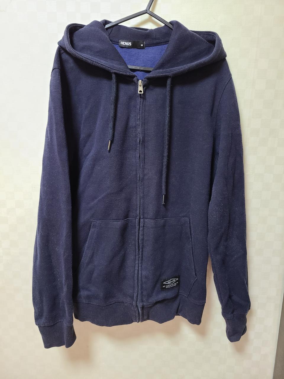 남색 후드집업