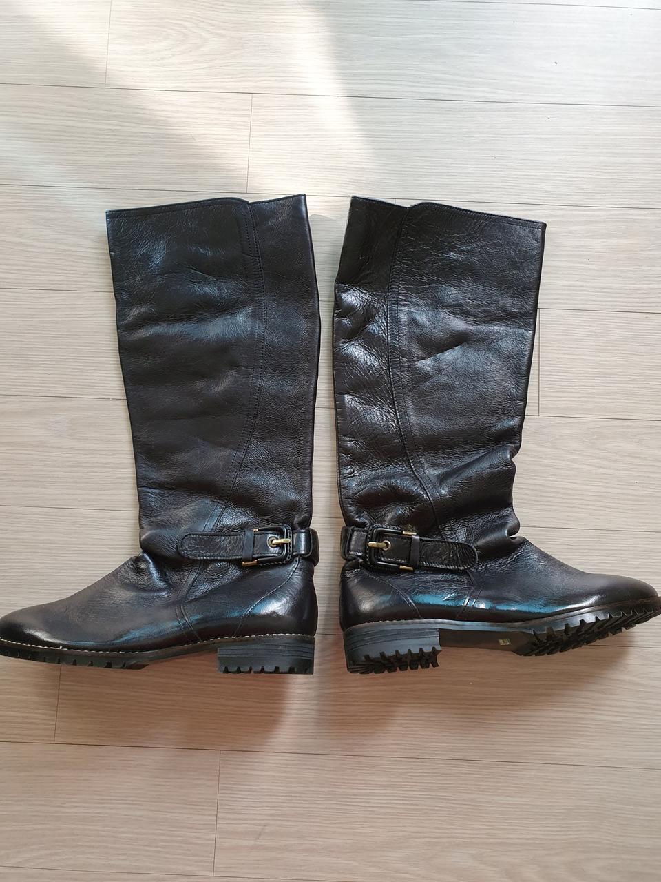 국산 진짜 100% 소가죽 수제화 롱부츠 새것입니다싸이즈235