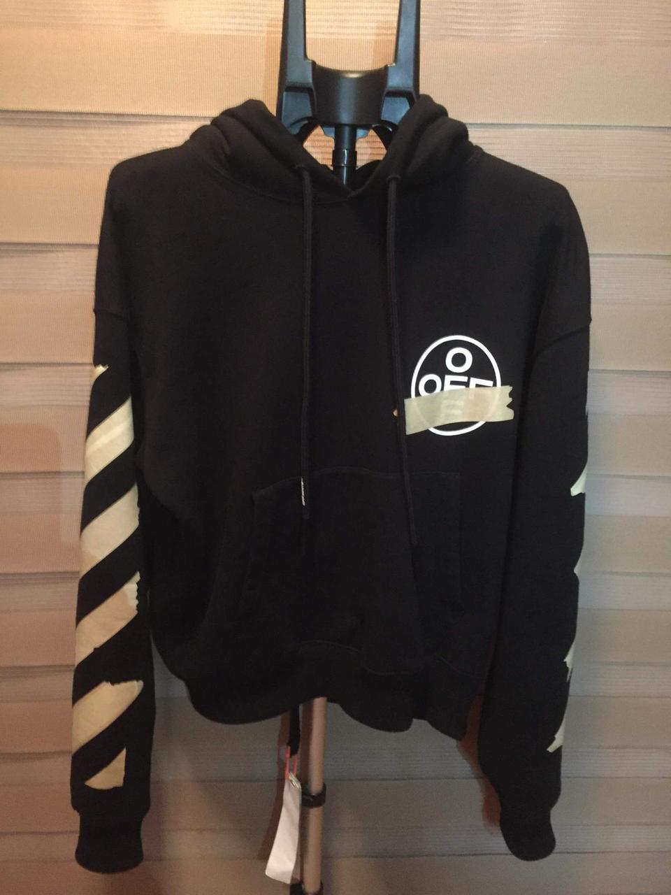 오프화이트 테이프 애로우 후드티 Xs