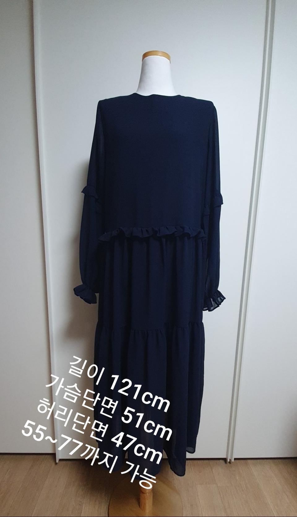 쉬폰 롱롱네이비원피스 새상품!~