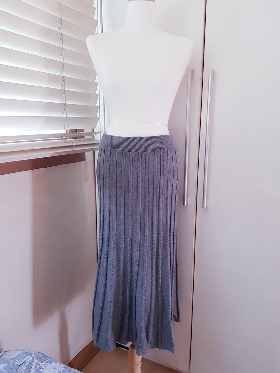 밴딩 니트 롱스커트