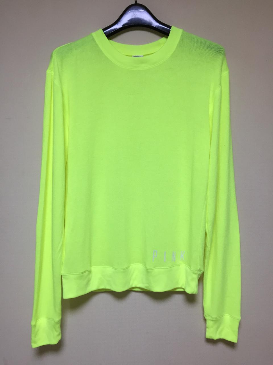 Pink 형광노랑 라운드 긴팔티