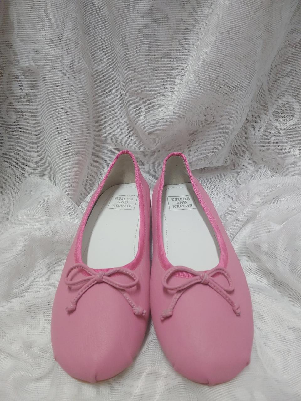 새상품)헬레나앤크리스티 리본플렛슈즈