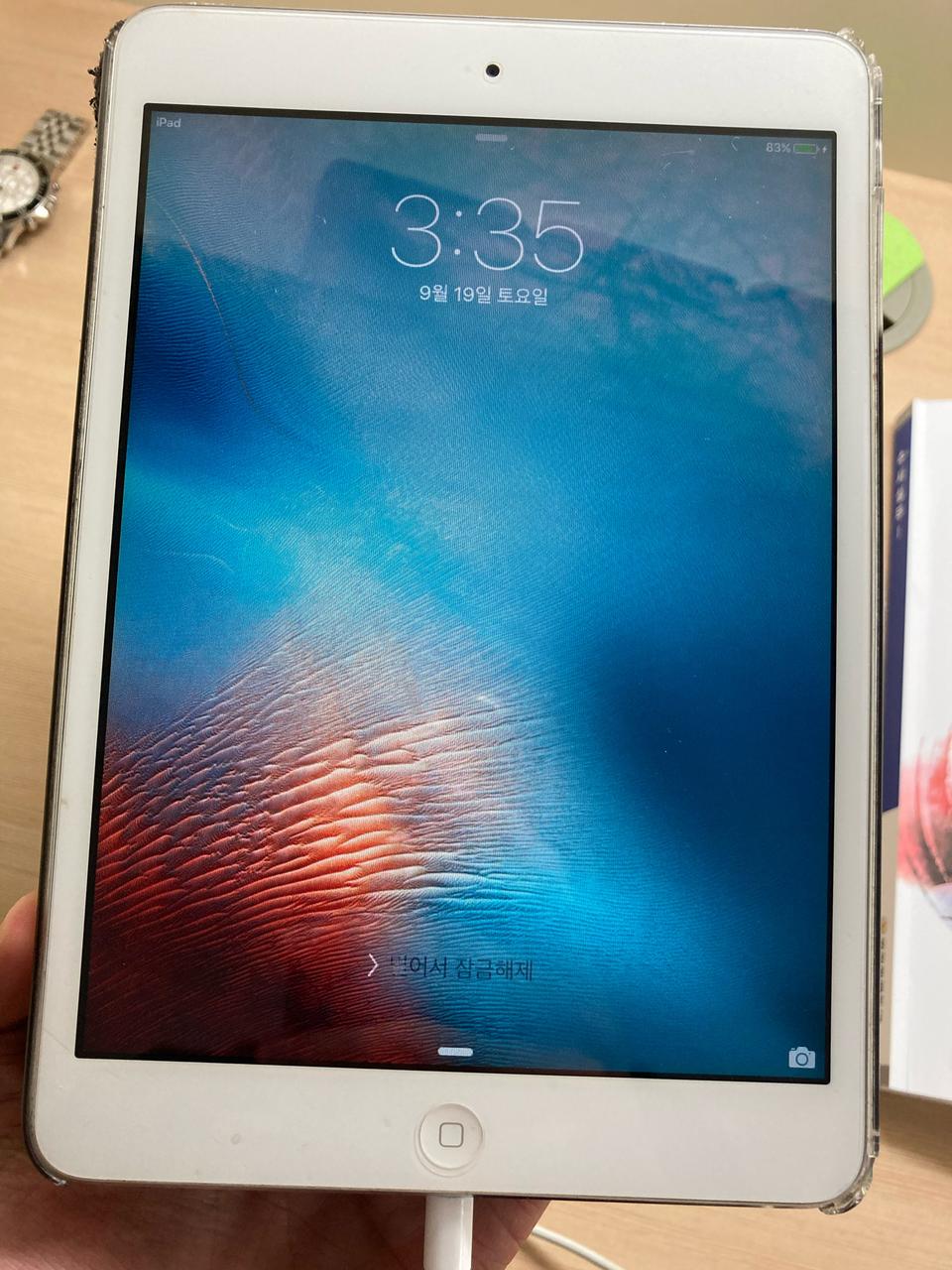 아이패드미니1세대+케이스+라이트닝충전기+애플정품이어폰 택포 팝니다