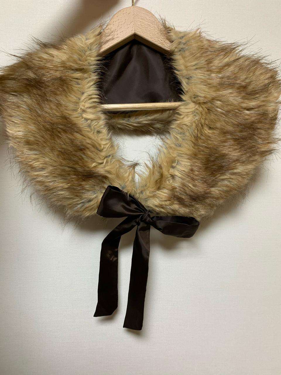 에코 퍼 리본 머플러 목도리