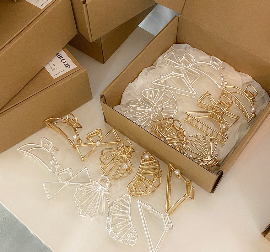 반묶음머리 올림머리 메탈집게핀 집게핀 똥머리집게핀