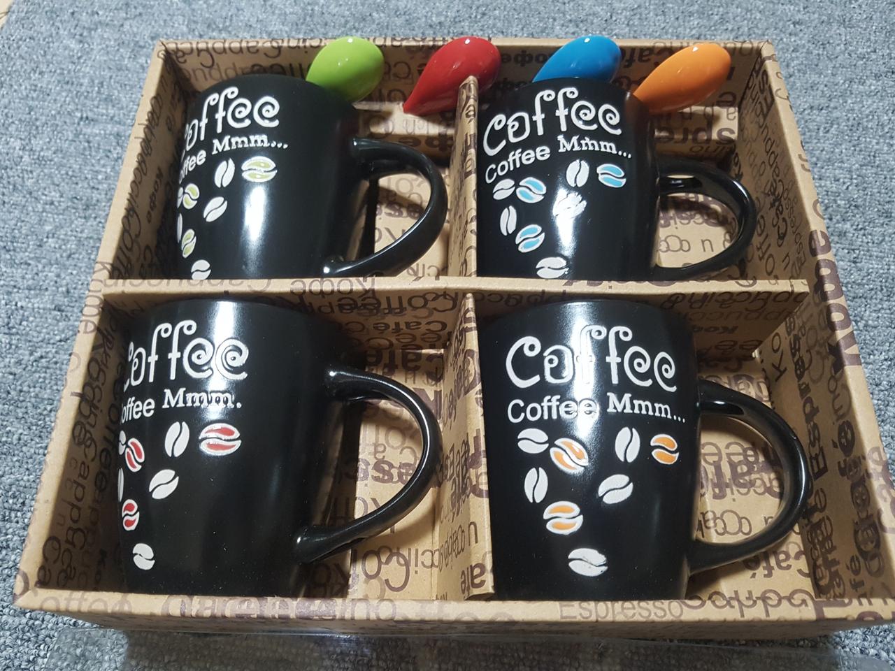 도자기 커피잔 셋트