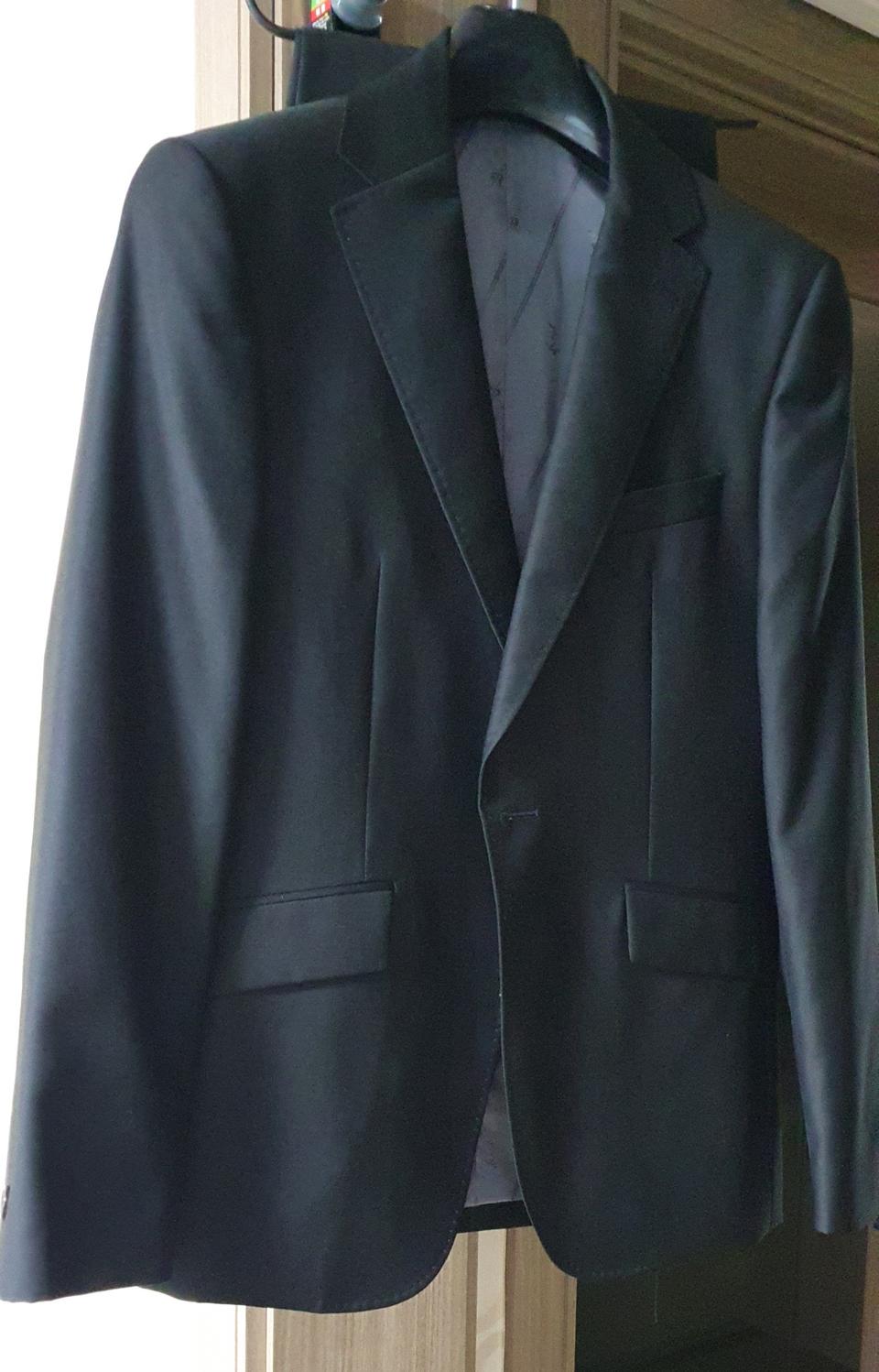 티아이포맨 블랙 정장세트 바지 자켓 슬림핏