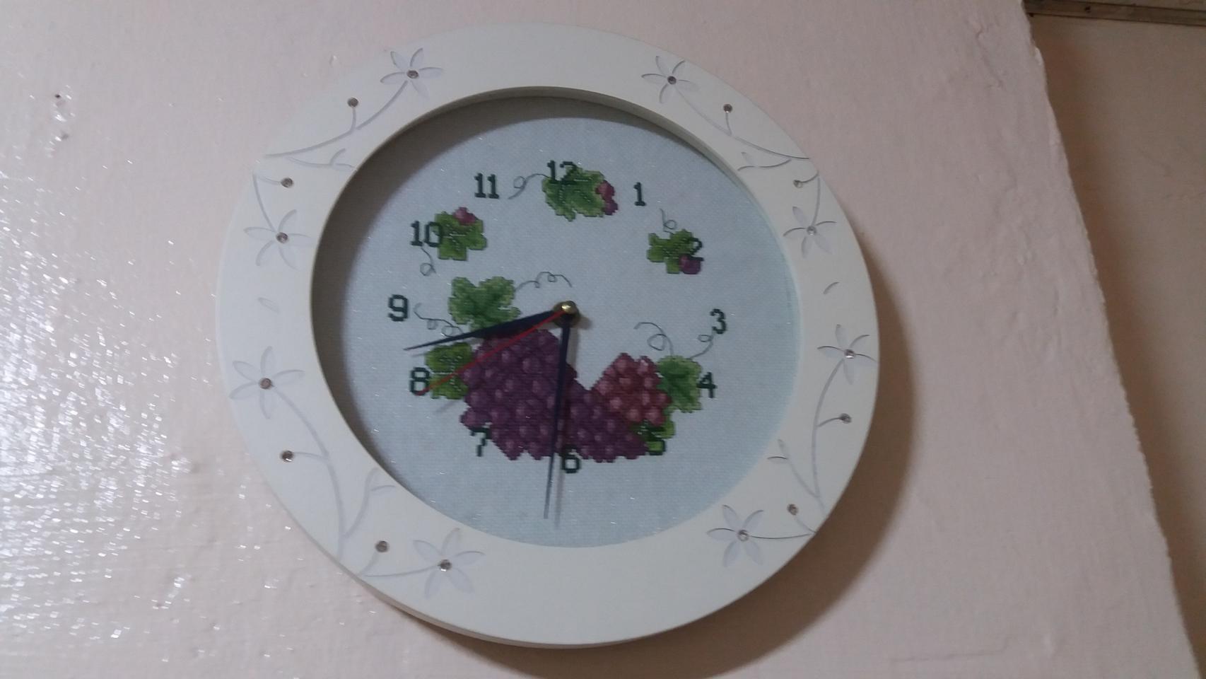 십자수 포도 시계