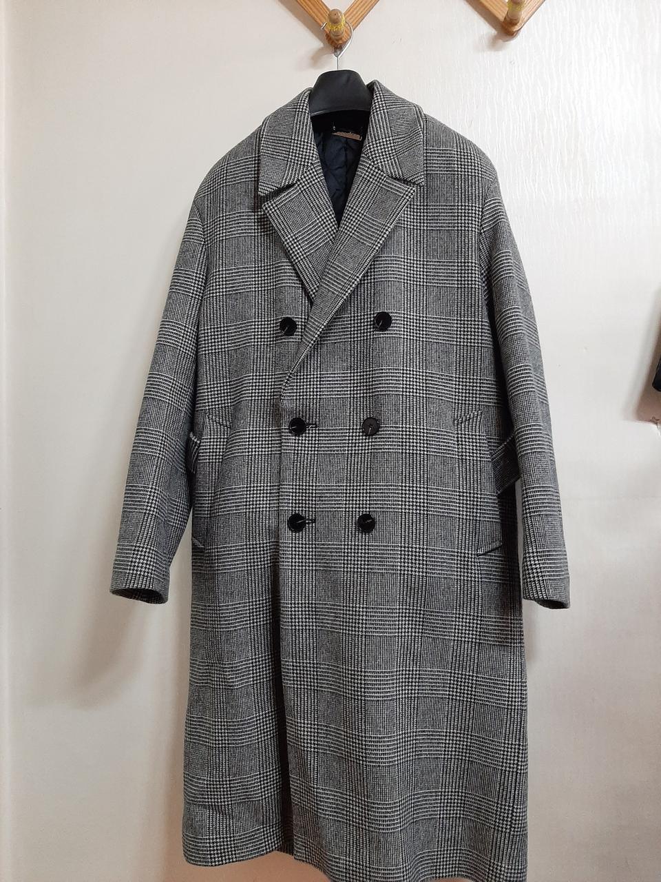 [새상품] 드로우핏 체크 로브 더블 코트(오버핏) M