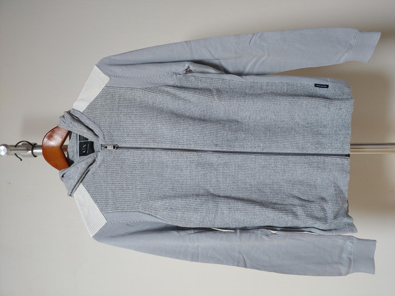 [새제품] 알마니 익스체인지 그레이 짚업 후드 S