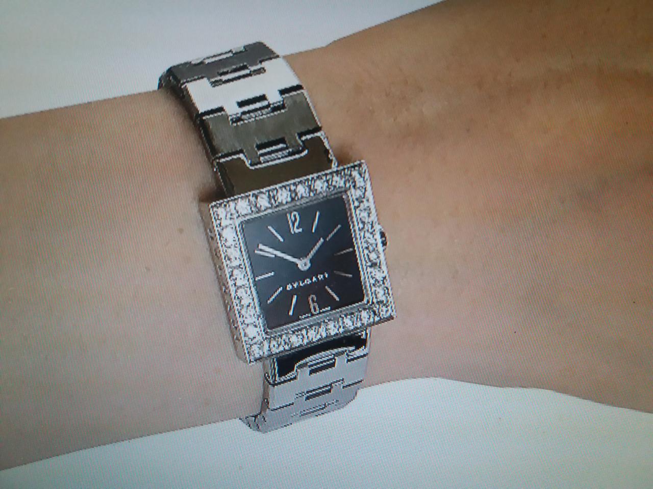 정품-불가리-전면-풀 다이야몬드-28개-마드리제-고급 여성 명품시계-스위스제-신품급