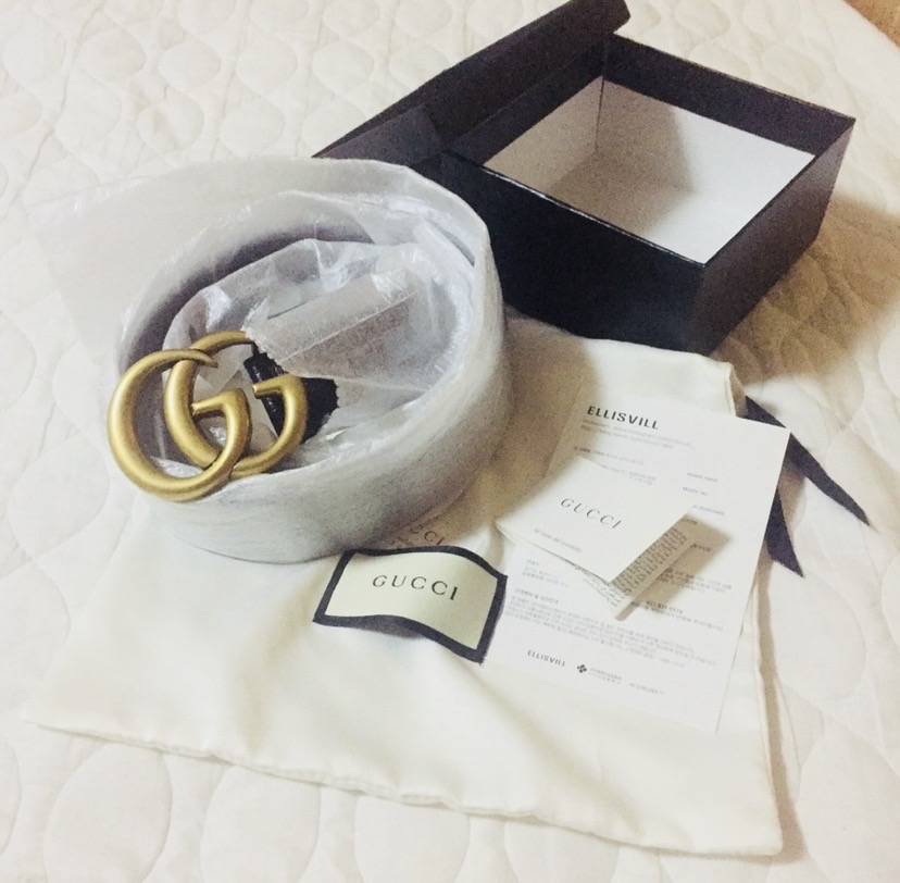 구찌 금장로고 벨트 구찌벨트 (정품100)