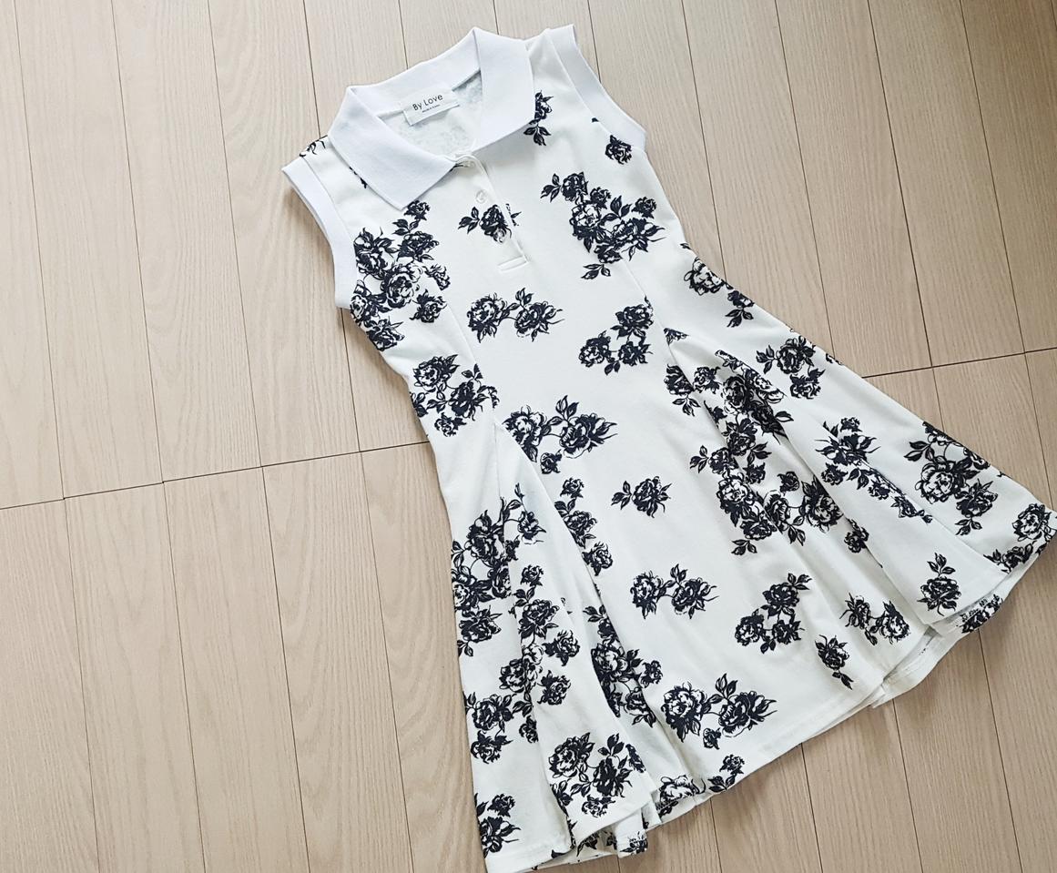 민소매 플라워 원피스