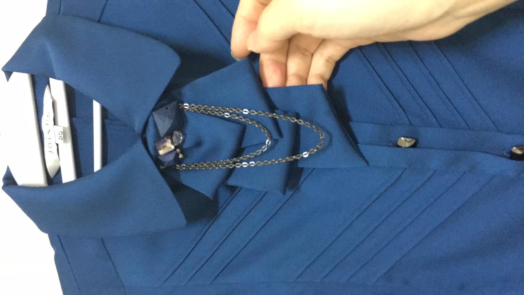 조이너스 55 클래식블루 블라우스 브로치 포함