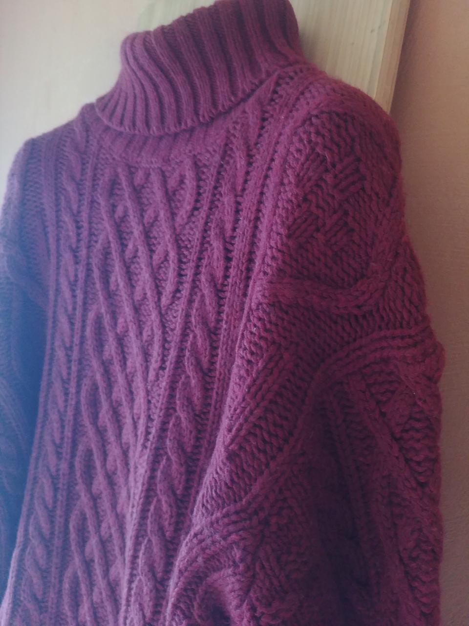 딥와인 꽈배기 니트 (105)(택포)