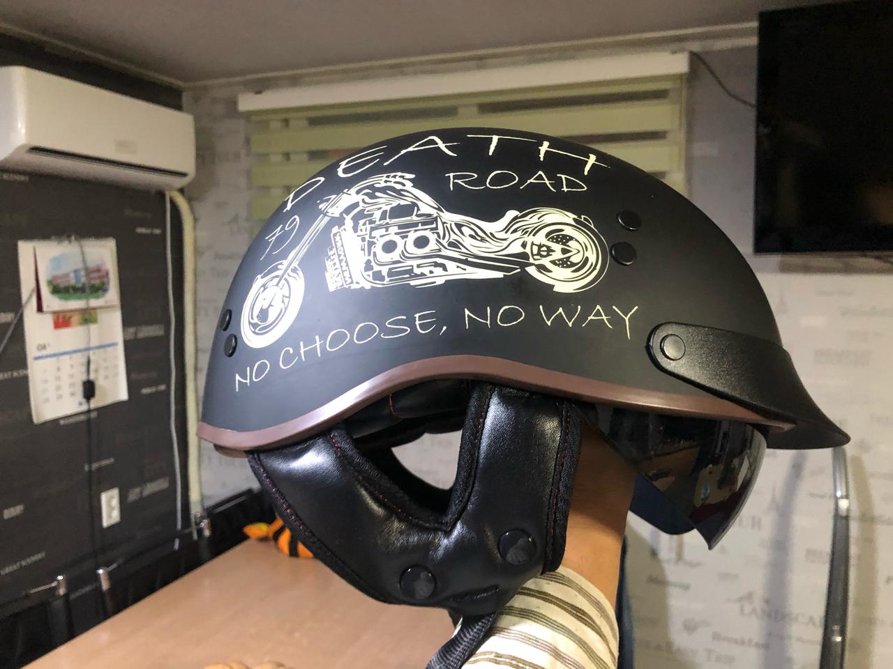 바이크 반모 헬멧