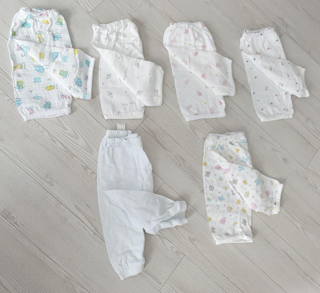 신생아 긴 내복면바지 총 6벌