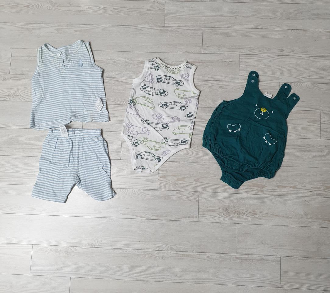 신생아 나시 내복&우주복 총 3벌