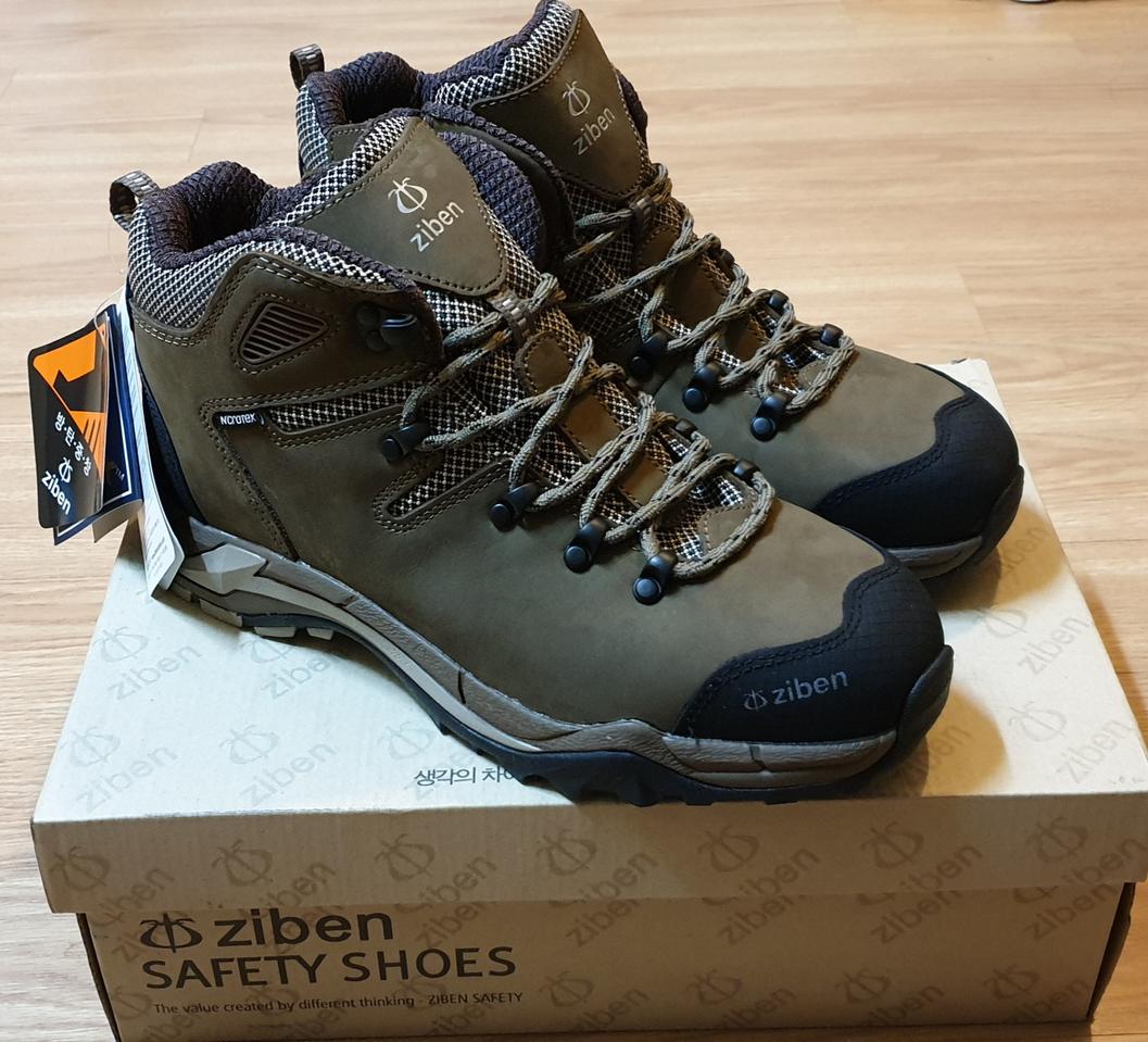 지벤 천연누벅가죽 방수 안전화♡270♡