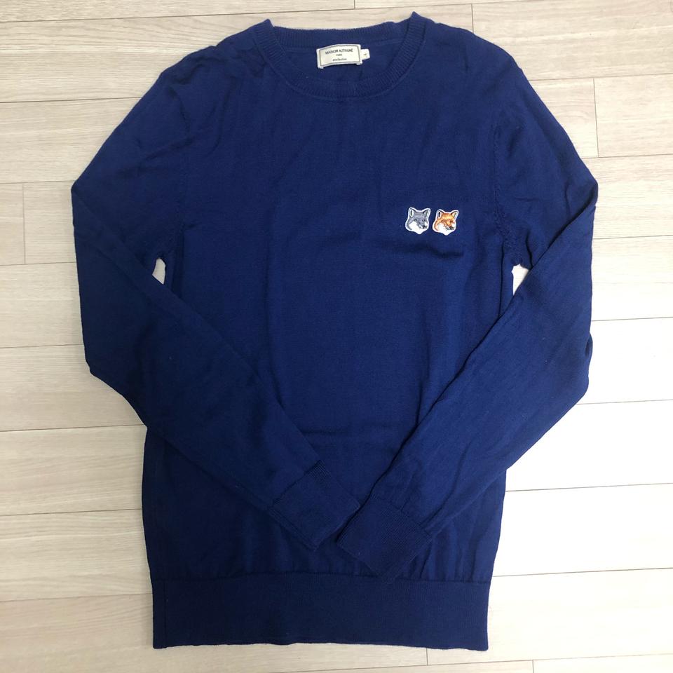 메종키츠네 더블폭스니트 웨어 L size