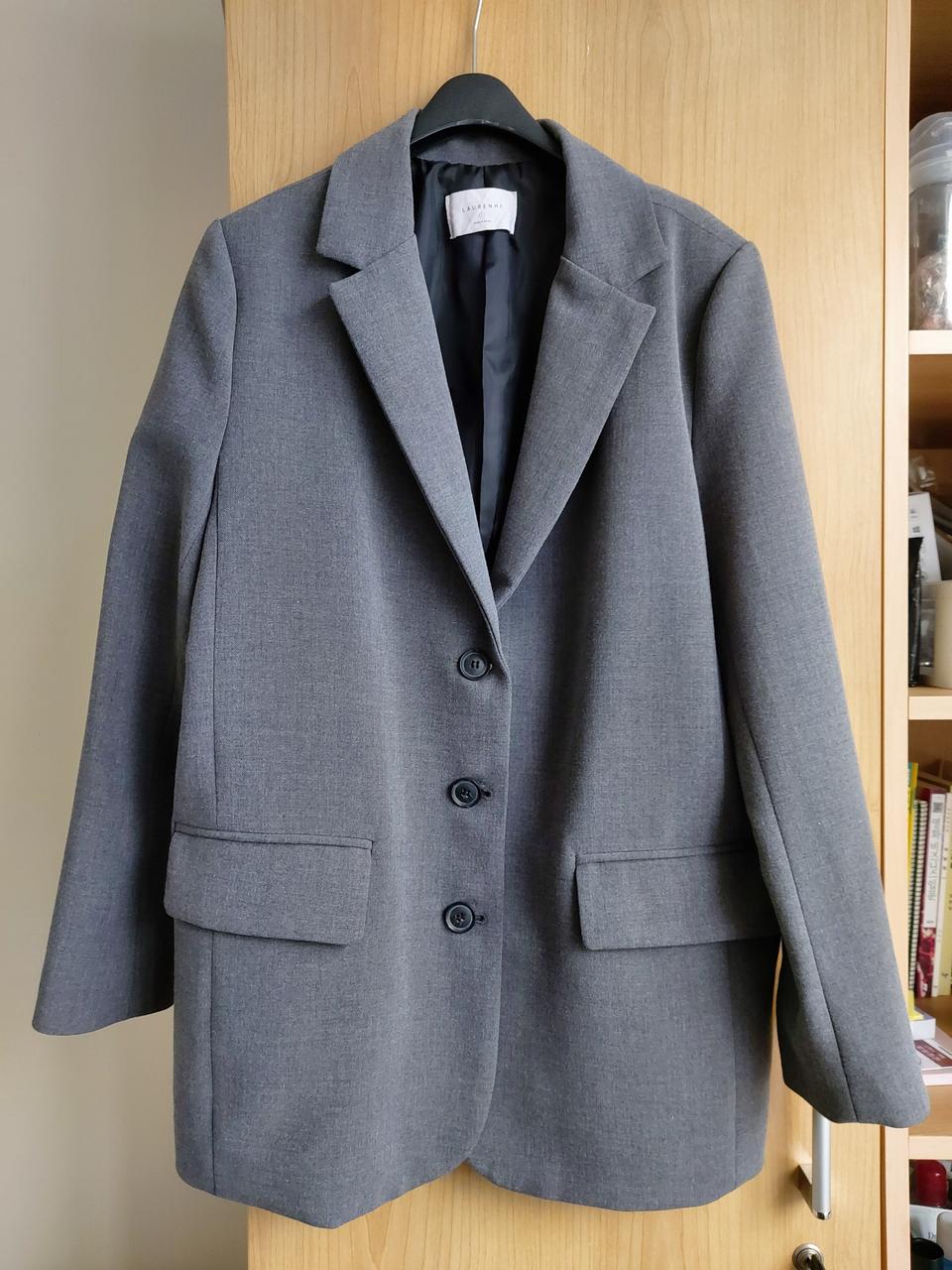 로렌하이 클래식 싱글 미디 자켓 차콜M