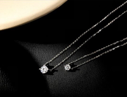 (새상품) 925스텔링실버 지르코니아 목걸이