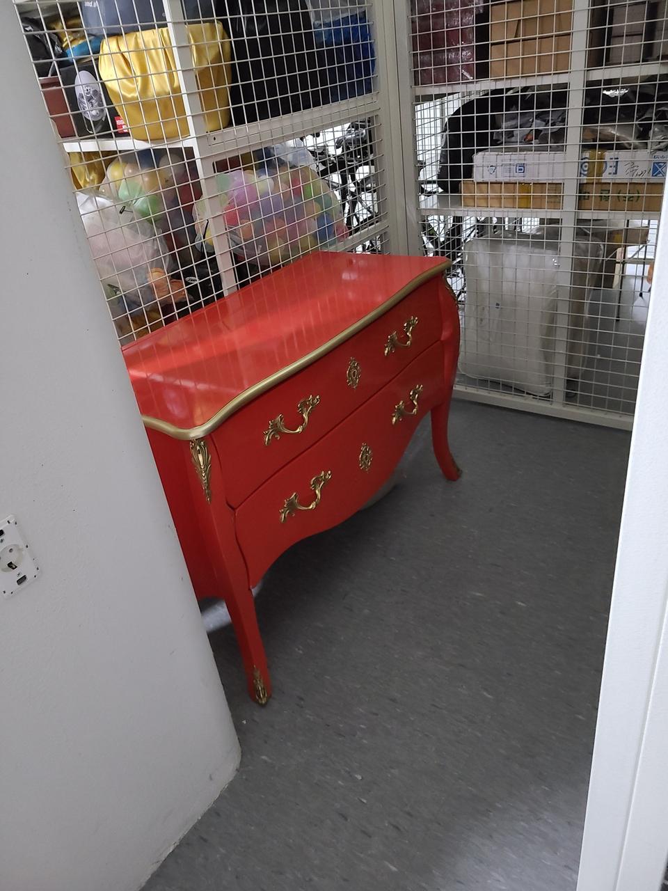 엔틱 주황 콘솔 서랍장