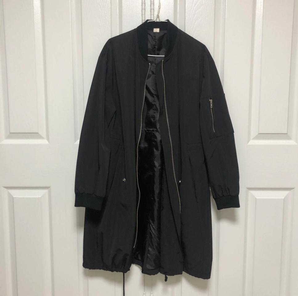 블랙 롱 항공점퍼