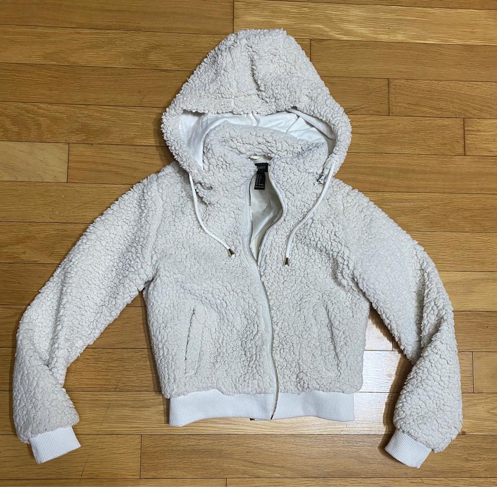 양털 후리스 후드 자켓