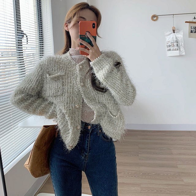 진주버튼 러블리 가디건 (2color)