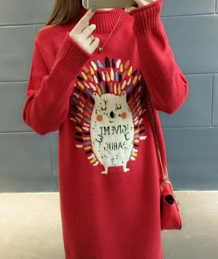 귀염도치 롱 니트