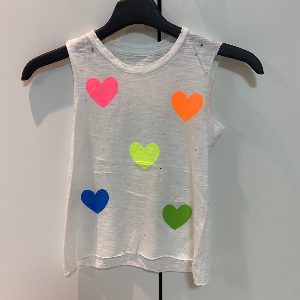 [새상품] 아동 하트 나시/ 화이트