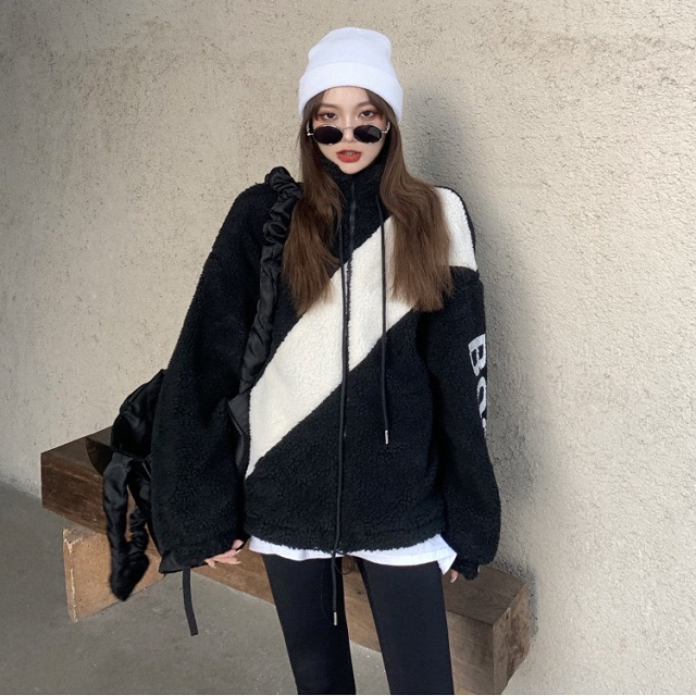 데일리 패션 양털 집업 후리스