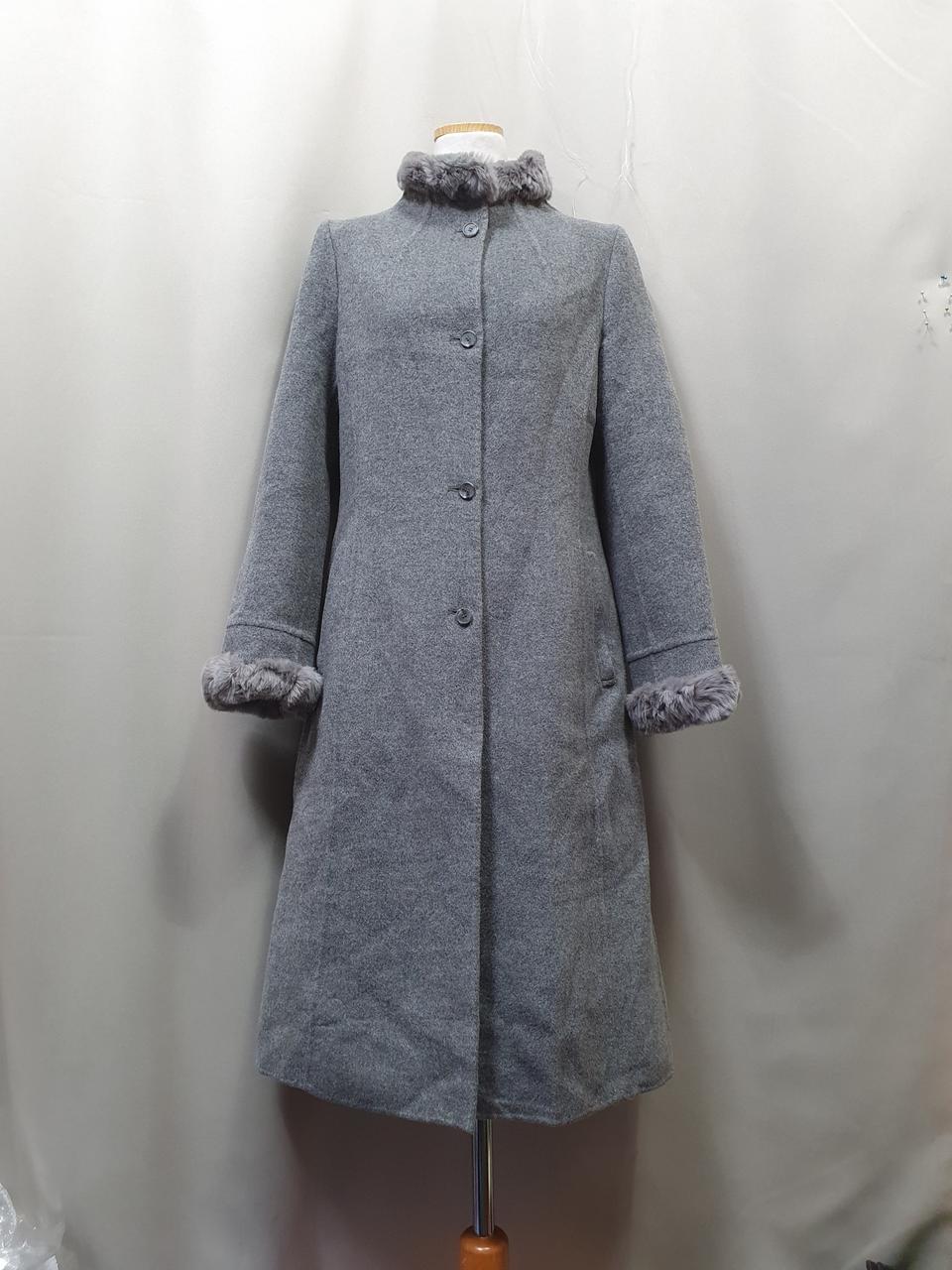 할인.yett's 예츠 토끼털배색 모100 핸드메이드 롱코트