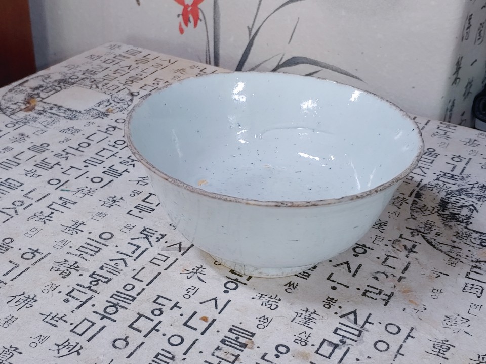 조선시대 180년된 순백자 다완 골동품