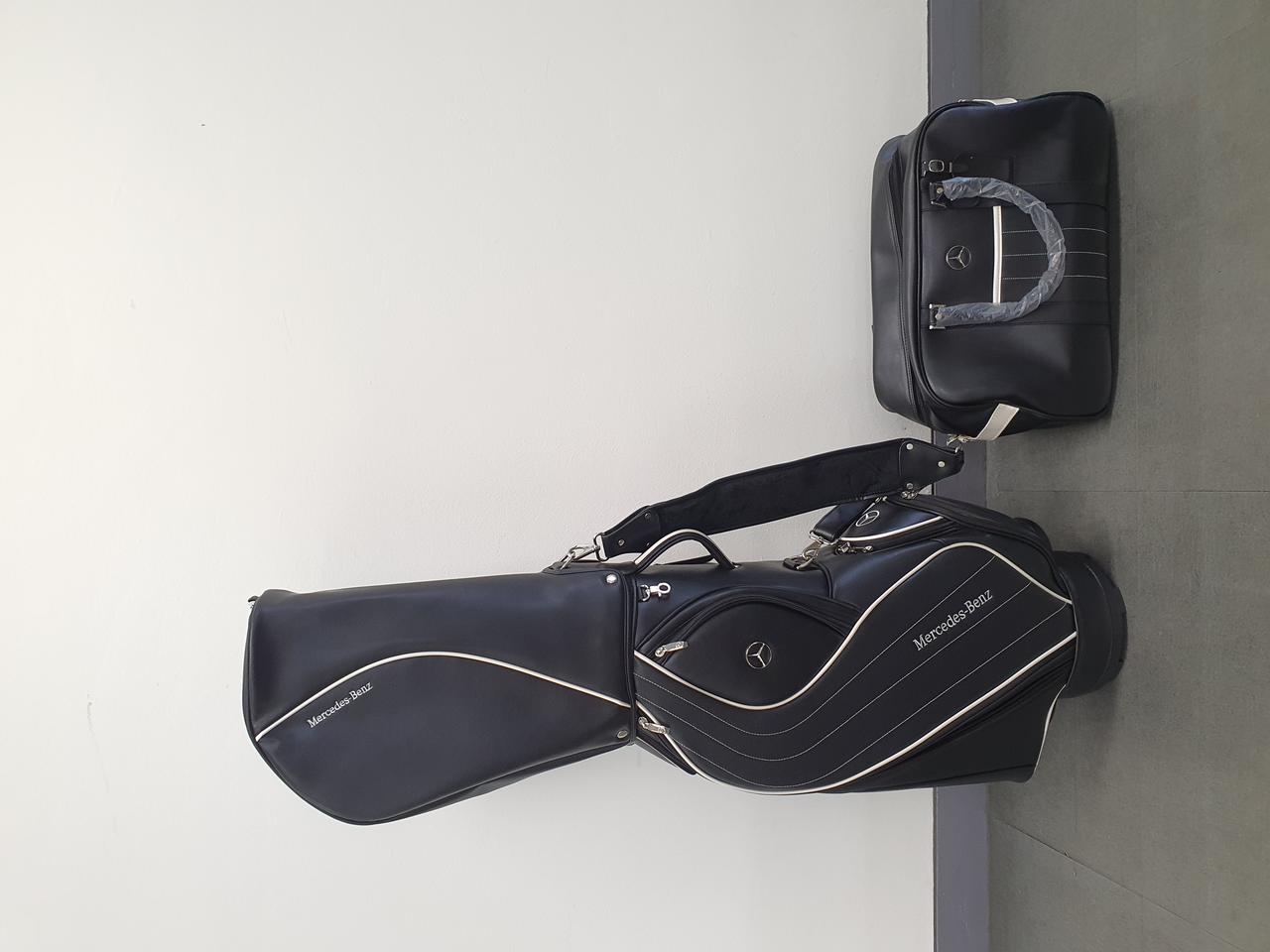 벤츠 프리미엄 가죽 골프백 세트(캐디백, 보스톤백) 새상품 판매